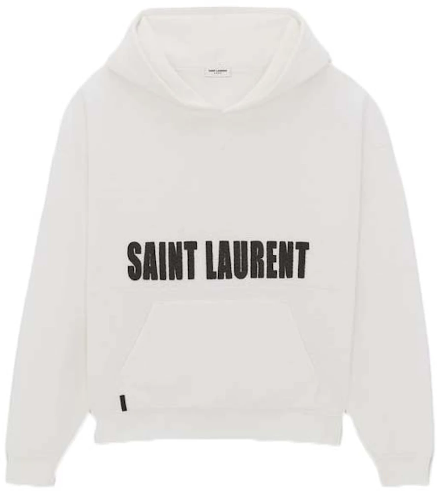 Saint Laurent AGAFAY Logo Hoodie White Men's - US