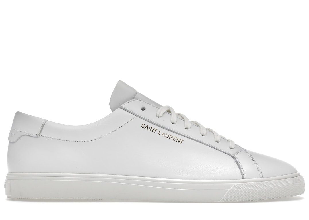 Pre-owned Saint Laurent Andy Low Optic White