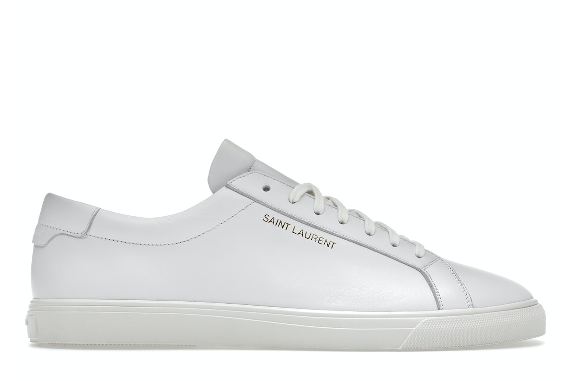 Pre-owned Saint Laurent Andy Low Optic White
