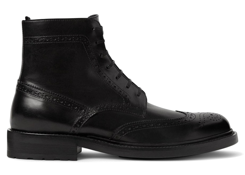Pre-owned Saint Laurent Men's Army 20 Lace Up Boot (2021) Sneakers In Black