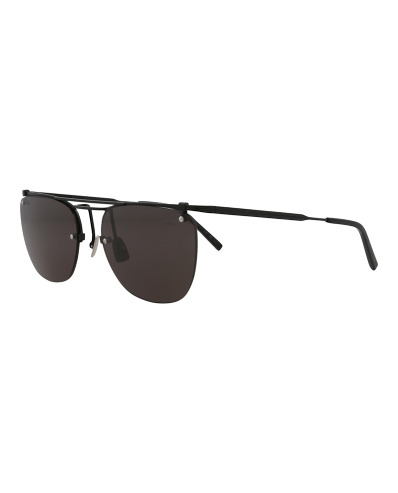 Pre-owned Saint Laurent Men's  Aviator Sunglasses/ (sl60030014318001) (sl600 In Black/black (sl600