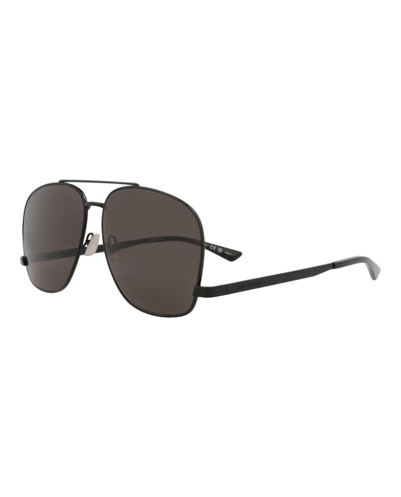 Pre-owned Saint Laurent Women's Aviator Sunglasses In Black Black Black (sl653leon/30014962/002)