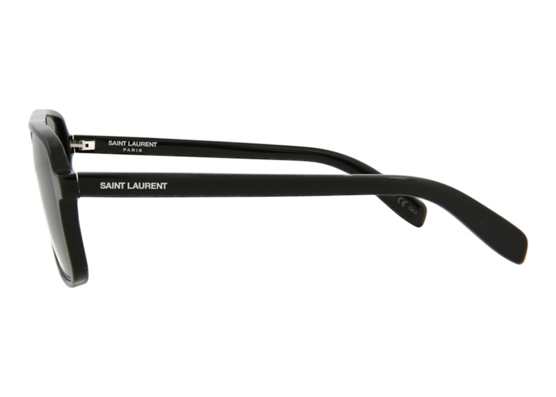Saint Laurent Aviator Sunglasses Black/Grey (Sl176-30001578-001)