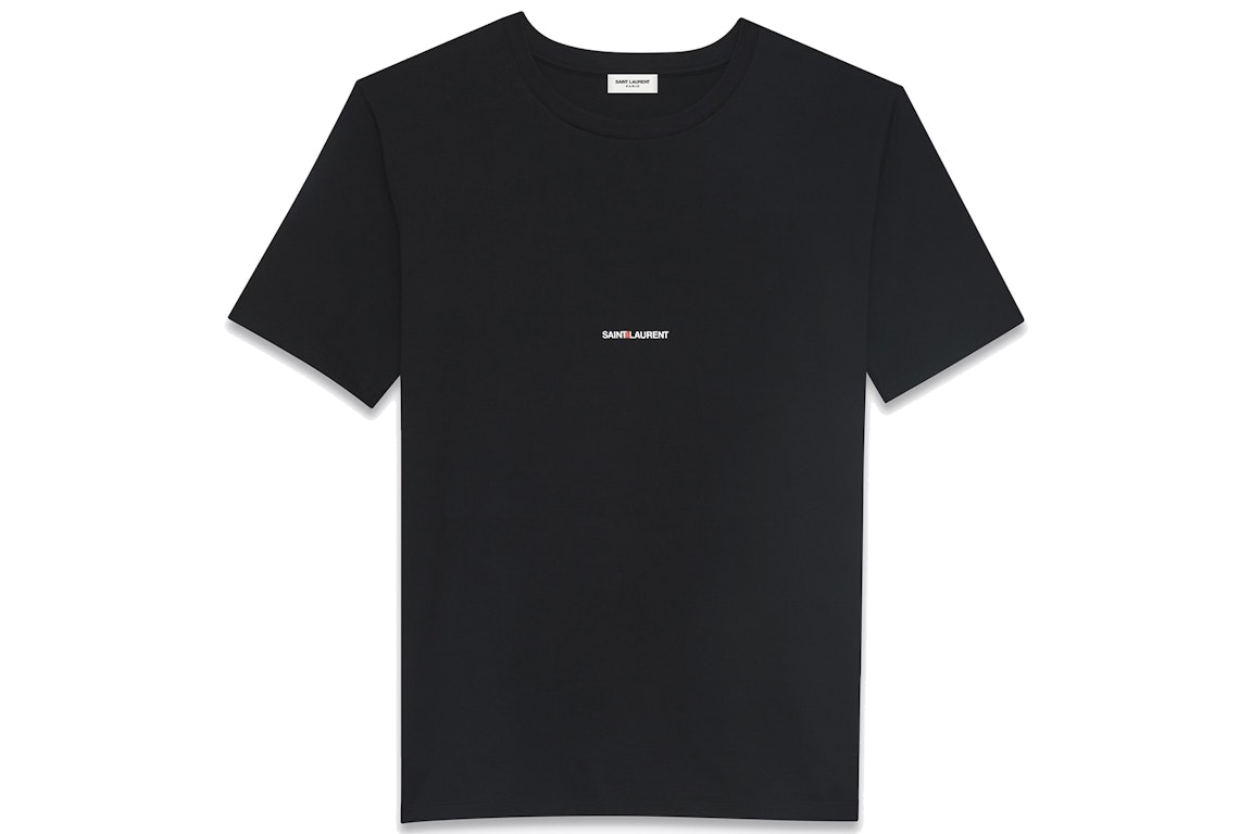 Pre-owned Saint Laurent Basic Logo T-shirt Black