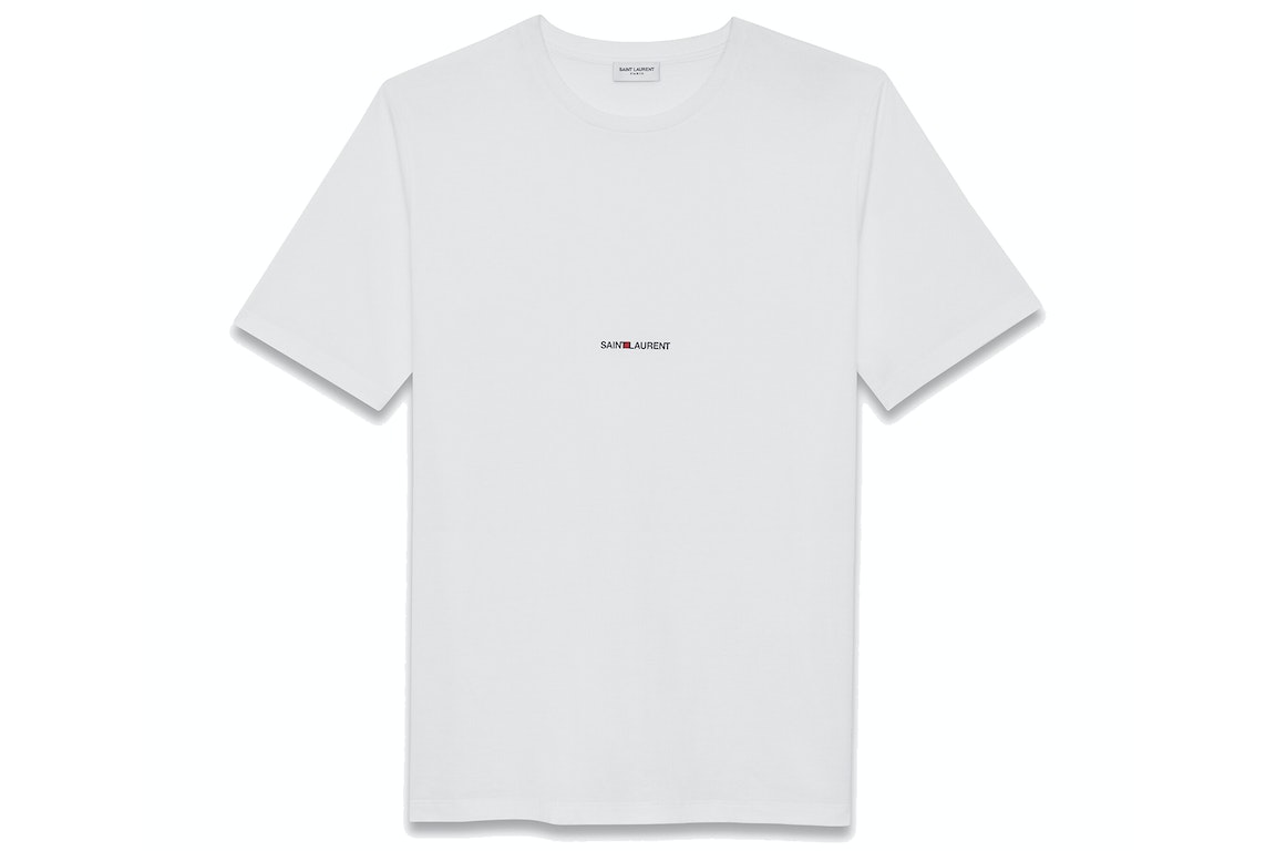 Pre-owned Saint Laurent Basic Logo T-shirt White