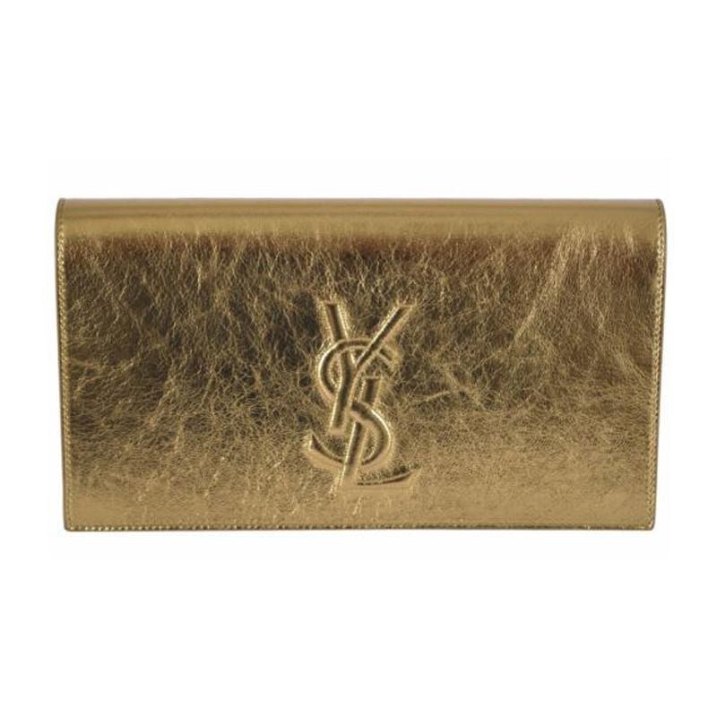 ysl gold clutch