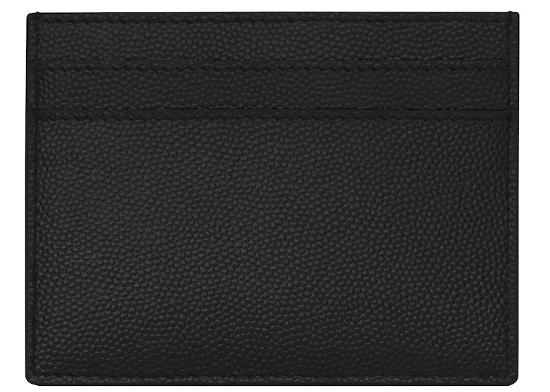 Monogram zipped card case in top grain de poudre embossed leather