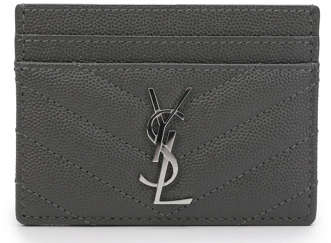 Saint Laurent Black Monogram Quilted Leather Card Holder