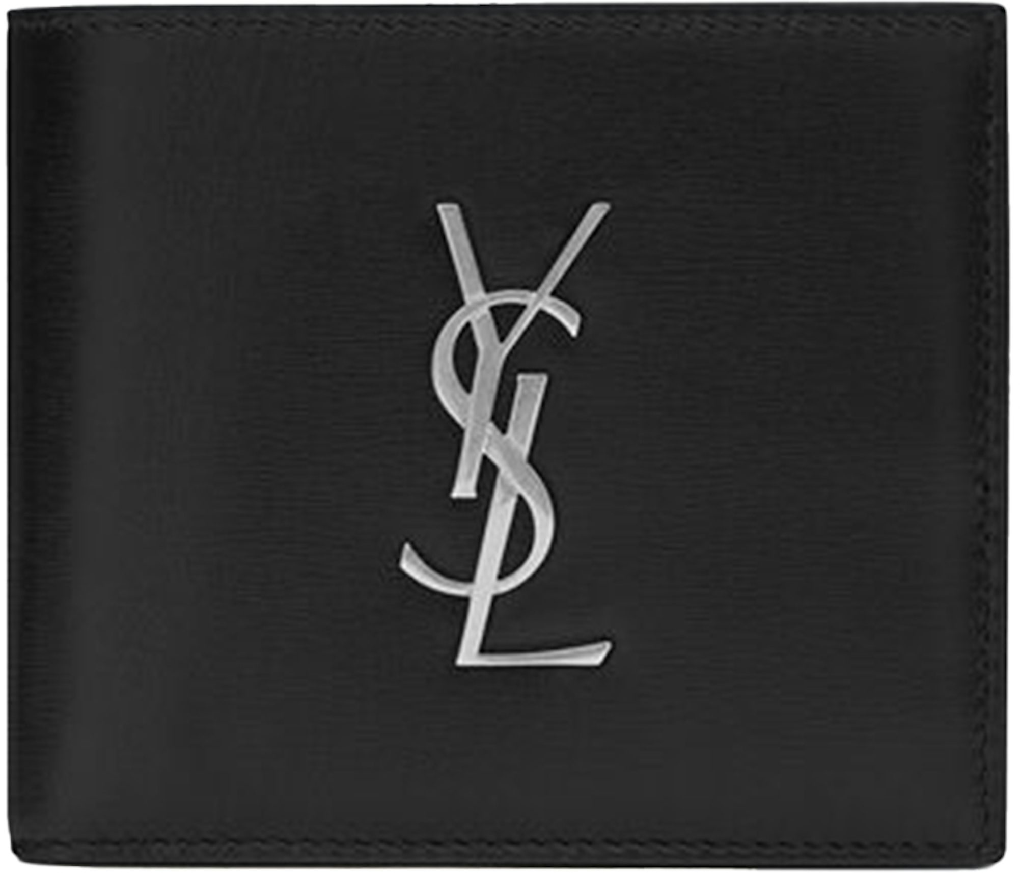 Saint Laurent Men's Cassandre YSL Logo Leather Wallet