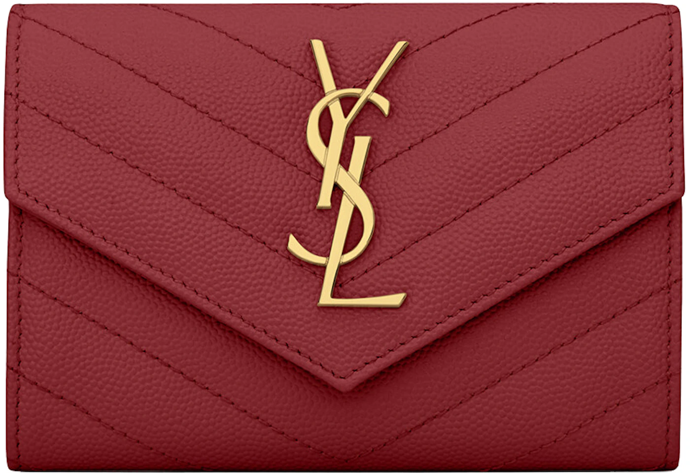 Saint Laurent Paris Red Matelasse Leather Large Cassandre Flap Bag