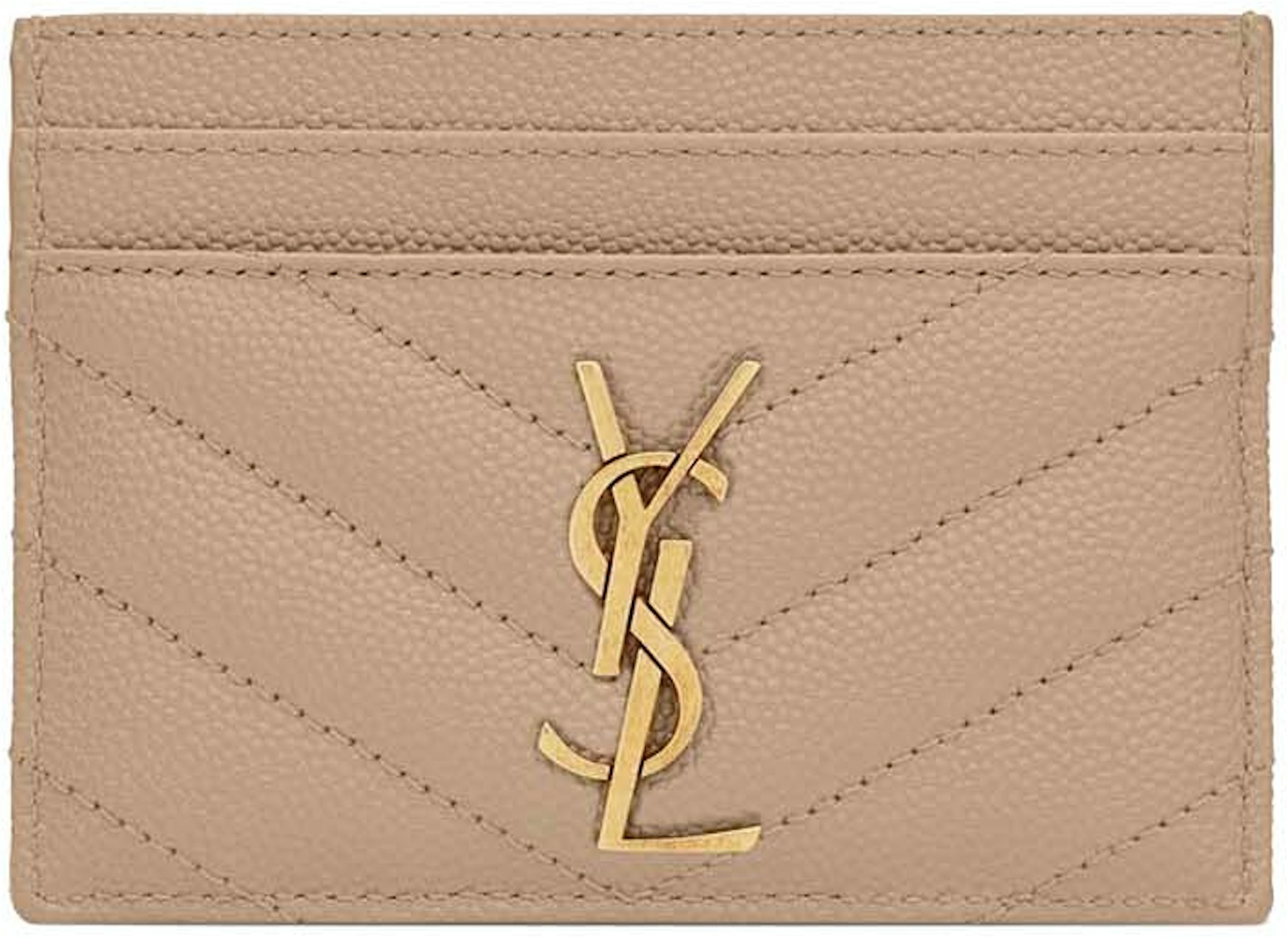 CASSANDRE MATELASSÉ chain wallet in grain de poudre embossed leather, Saint  Laurent