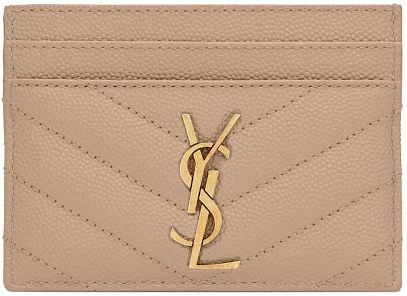 CASSANDRE MATELASSÉ chain wallet in grain de poudre embossed leather, Saint Laurent