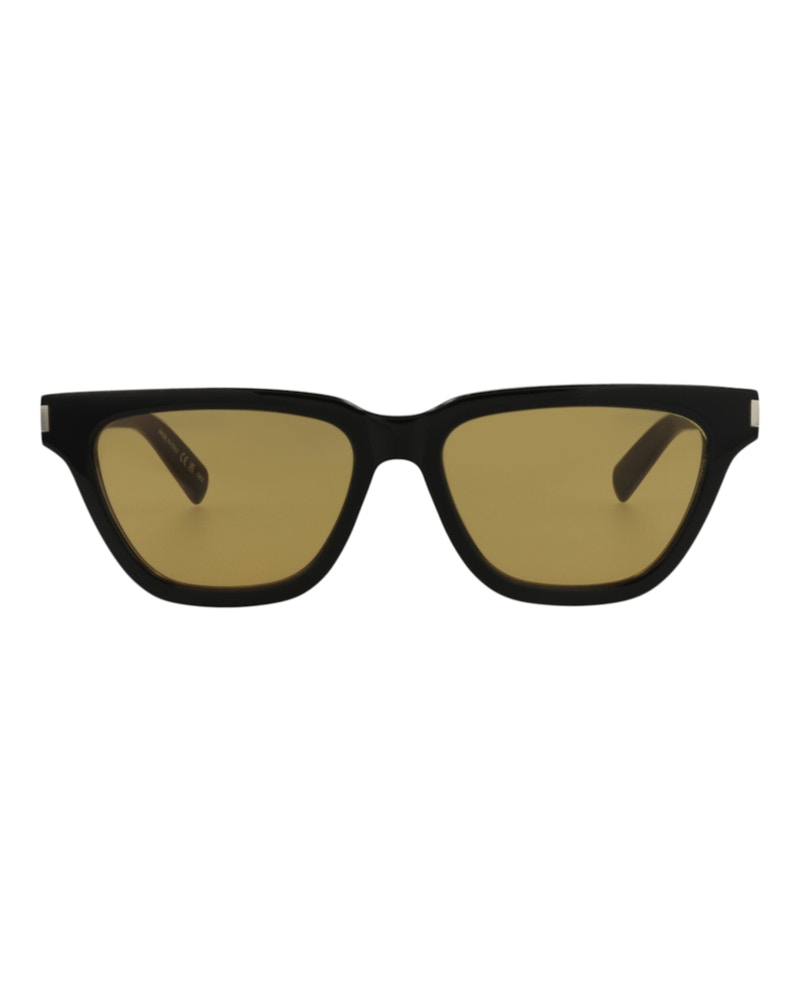 Pre-owned Saint Laurent Women's Cat Eyeframe Acetate Sunglasses In Black Black Yellow (sl462sulpi/30011402/009