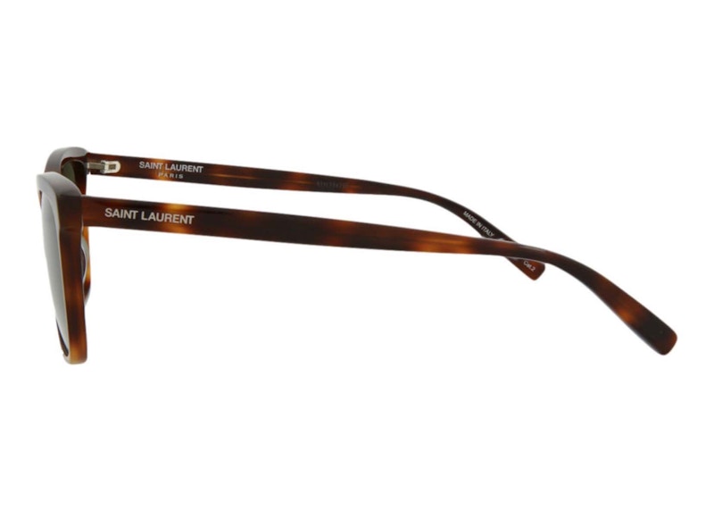 Saint Laurent Cat Eye-Frame Acetate Sunglasses Havana/Green (Sl502-30013066-003-20357)
