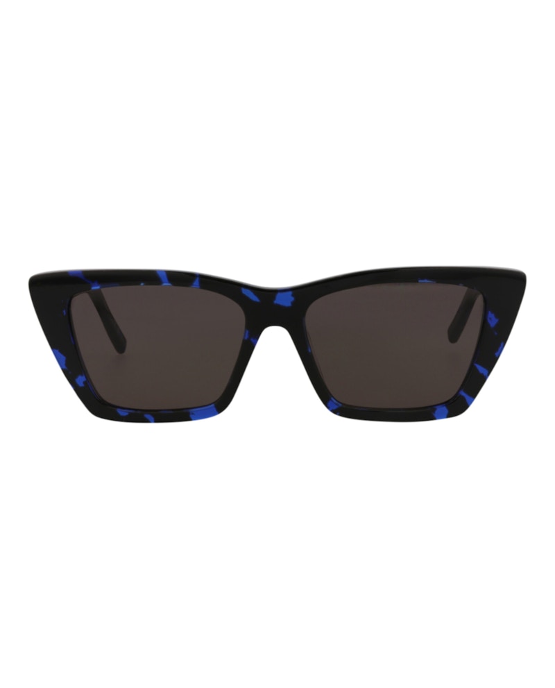 Pre-owned Saint Laurent Women's  Cat Eyeframe Acetate Sunglasses In Havana Havana Black (sl276mica/30006557/009