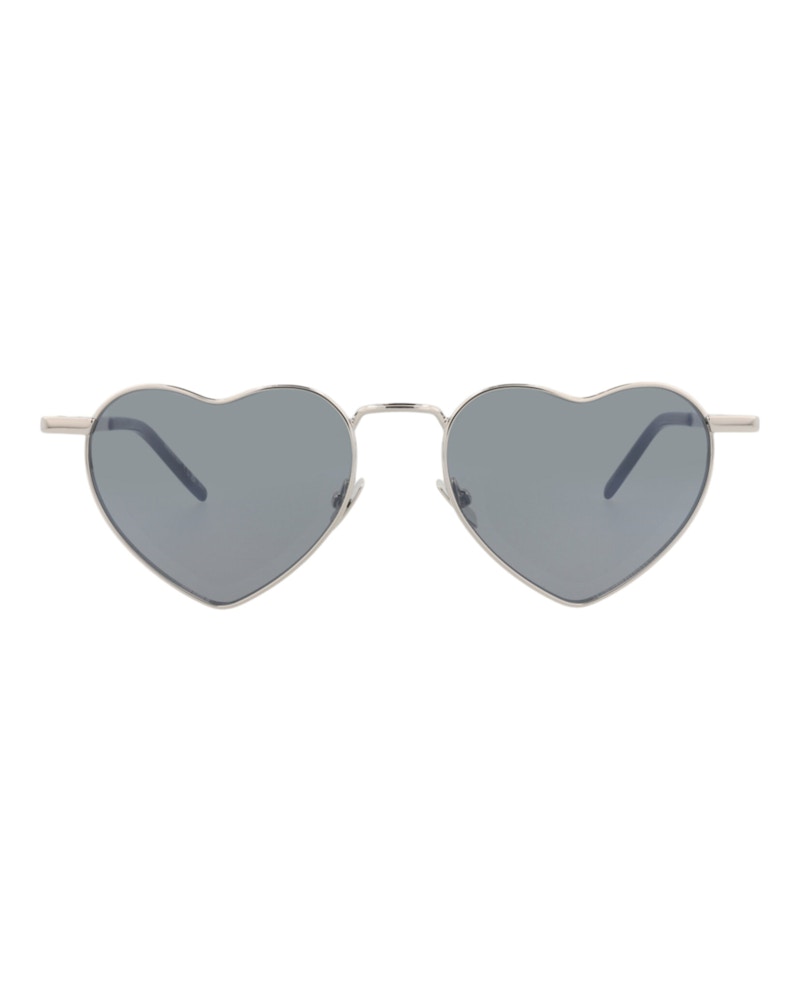 Pre-owned Saint Laurent Cat Eyeframe Metal Sunglasses In Silver Silver Silver (sl301loulo/30007818/014)