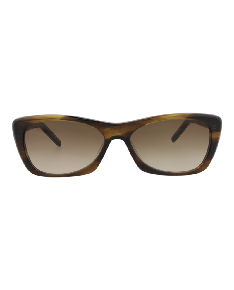 Pre-owned Saint Laurent Women's  Cat Eyeframe Recycled Acetate Sunglasses In Havana Havana Brown (sl613/3001461