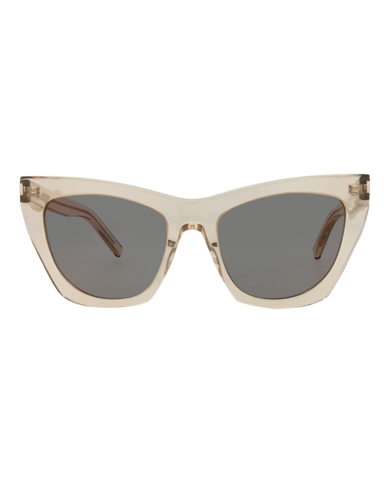 Pre-owned Saint Laurent Women's  Cat Eyeframe Recycled Acetate Sunglasses In Nude Nude Copper (sl214kate/300026
