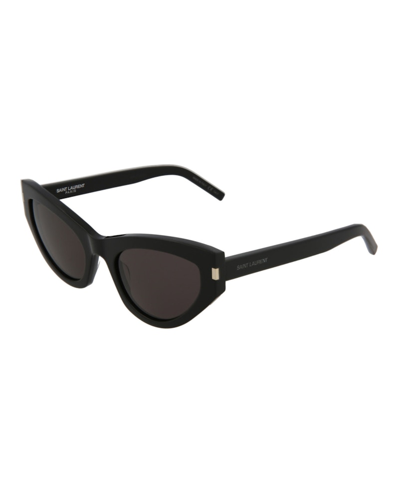 Pre-owned Saint Laurent Women's Cat Eye Sunglasses/30002633001) In Black/grey (sl215grace In Multi