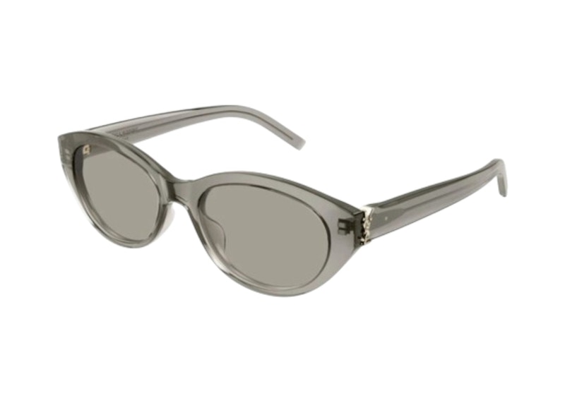 Pre-owned Saint Laurent Women's  Cat Eye Sunglasses /004) In Brown Brown Grey/grey (sl M148