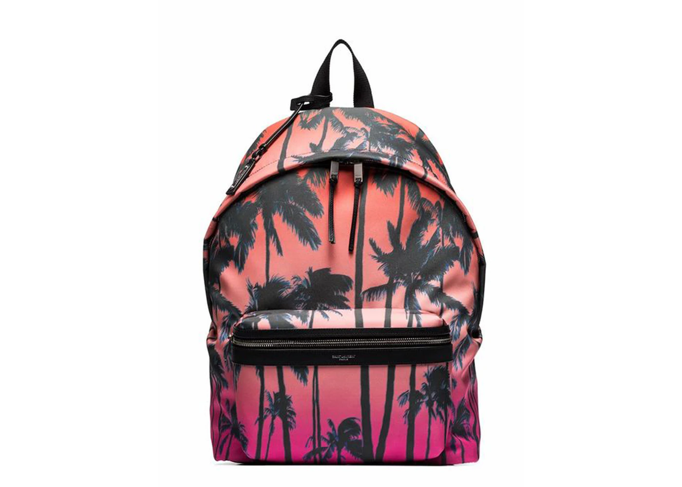 Saint Laurent City Canvas Backpack Palm Print Black/Multi in Nylon with ...