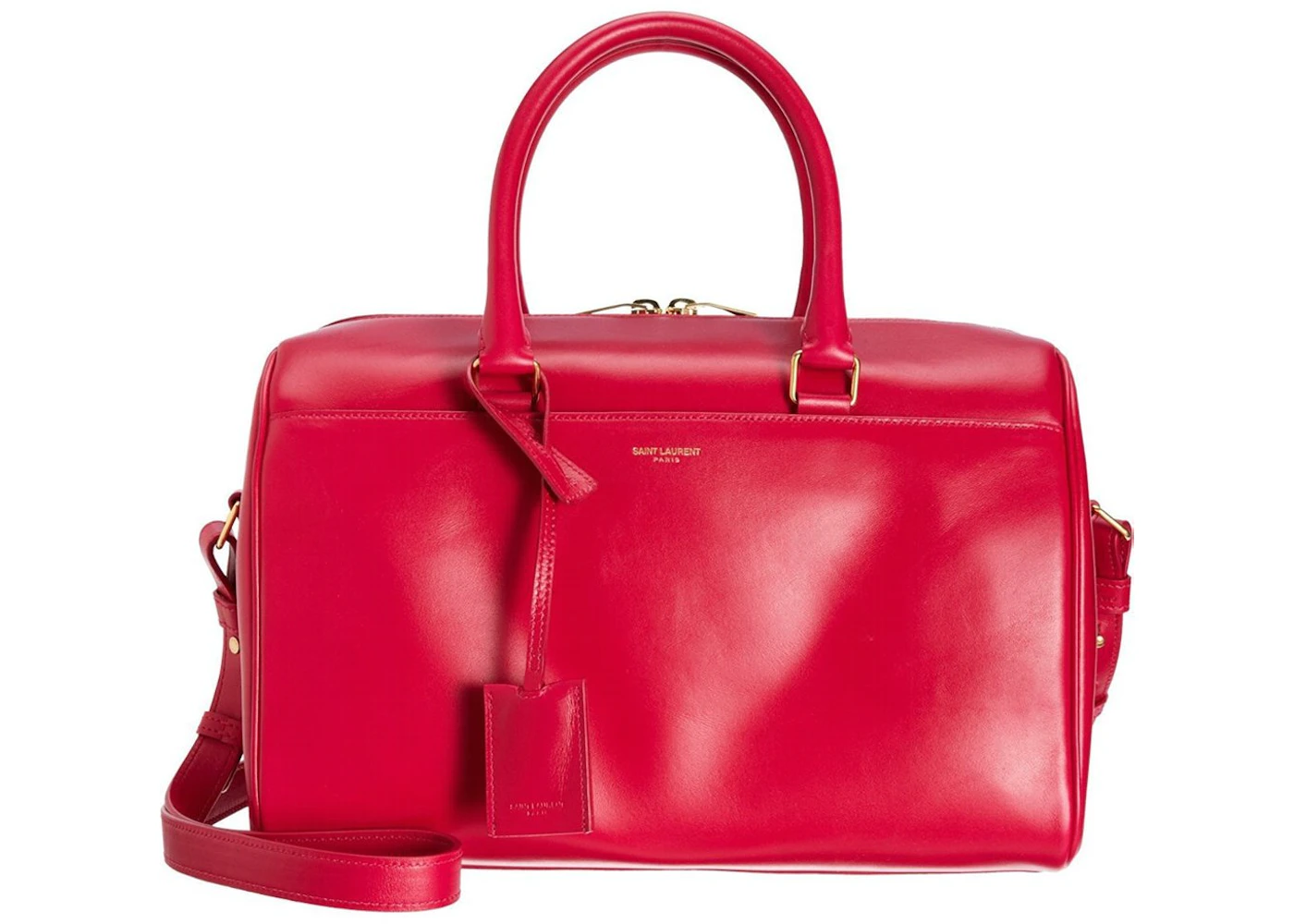 Saint Laurent Classic 6 Hour Duffle Bag Fuschia in Leather with Silver ...