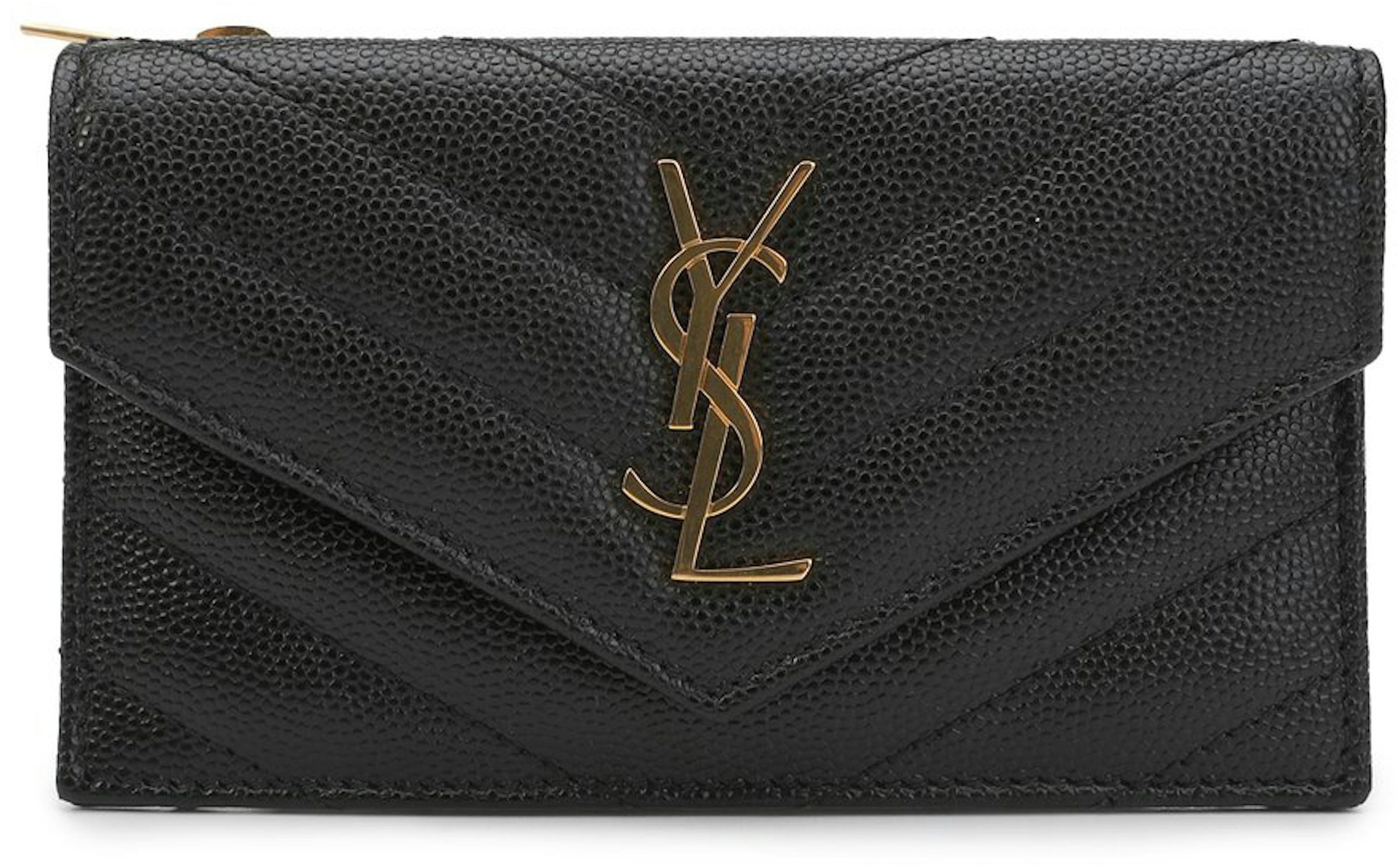 Saint Laurent YSL Patent Leather Compact Wallet