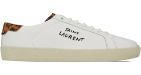 Saint Laurent Court Classic SL/06 Optic White Leopard (Women's)