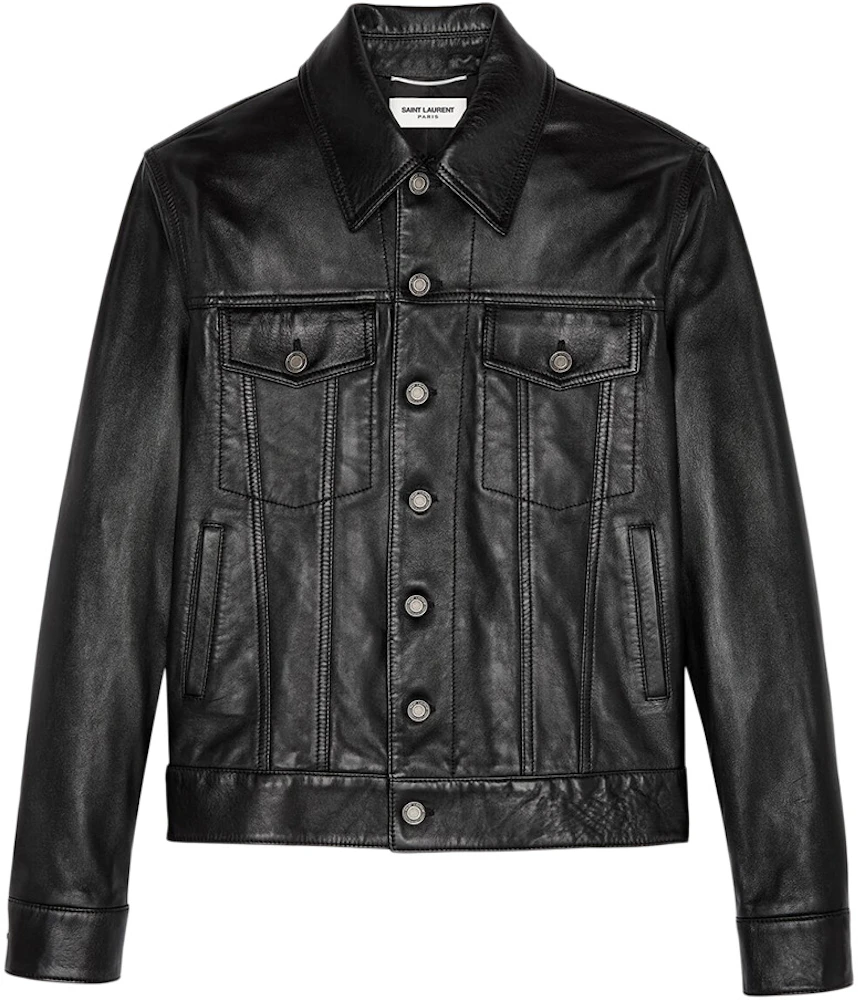 Louis Vuitton Black Lambskin Leather Biker Jacket - Size 36