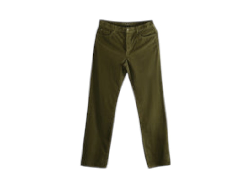 Pre-owned Saint Laurent Men's Distressed Denim Jeans In Hunting Kaki