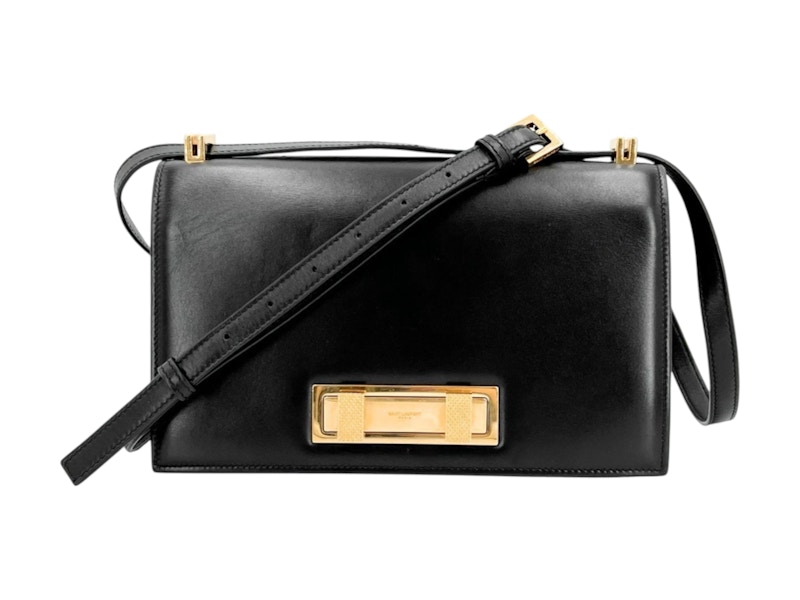 Pre-owned Saint Laurent Women's Domino Medium Ultra Calfskin Bag In Soft Black