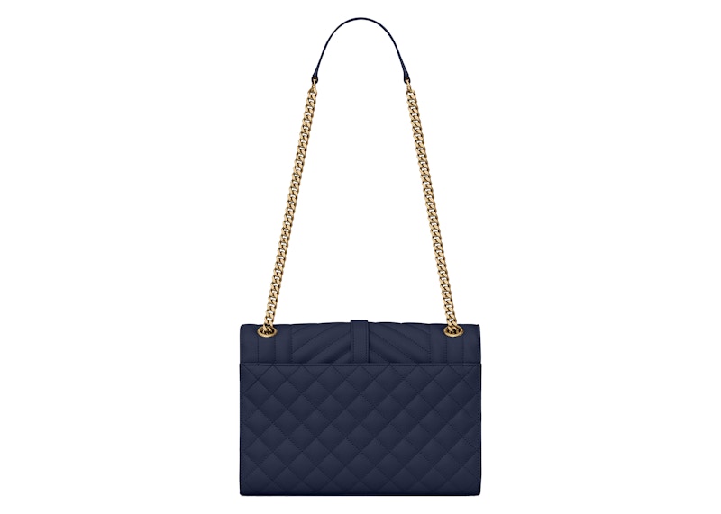 Saint Laurent Envelope Bag Medium Mix Matelasse Marine in Calfskin