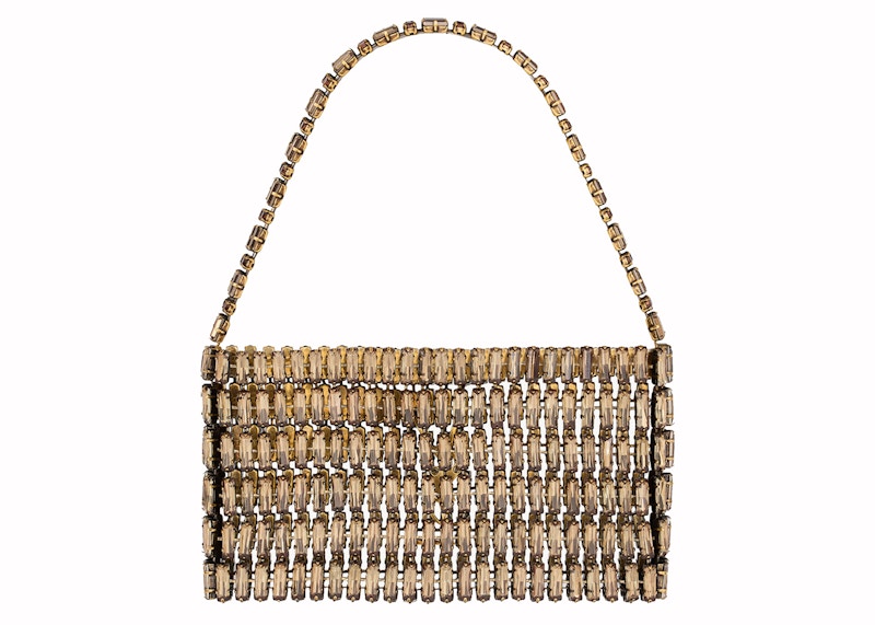 Saint Laurent Evening Bag In Crystals Walnut/Ebony