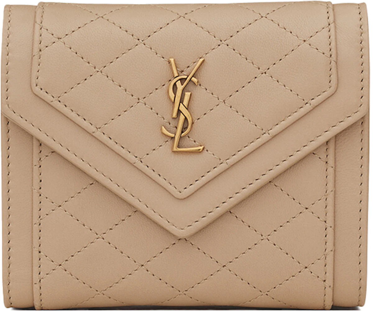 Saint Laurent Quilted Leather Envelope Wallet on a Chain