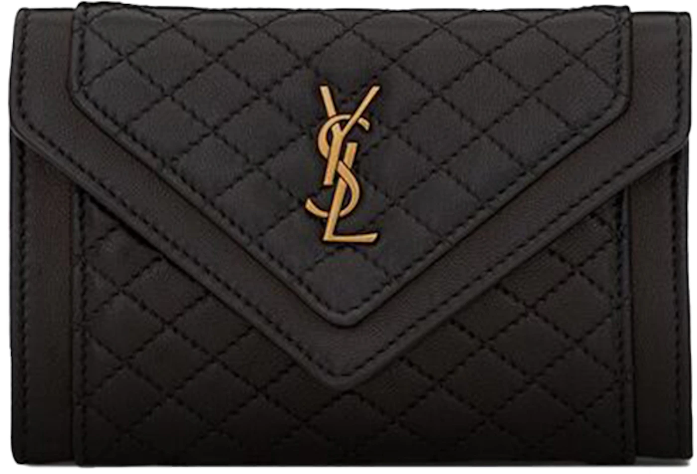 Saint Laurent Small Gaby Quilted Leather Envelope Wallet