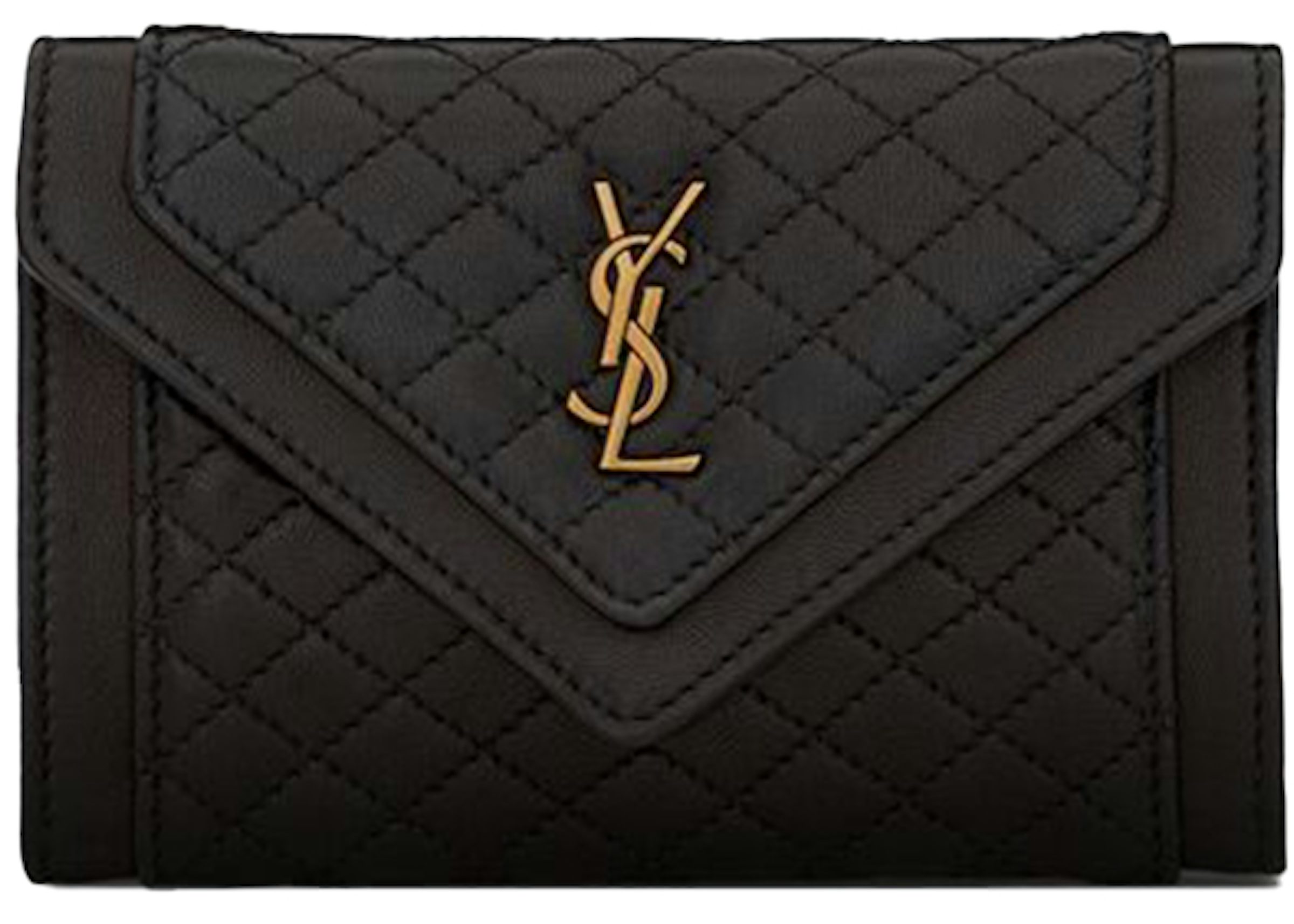 Saint Laurent Gaby Small leather wallet - ShopStyle
