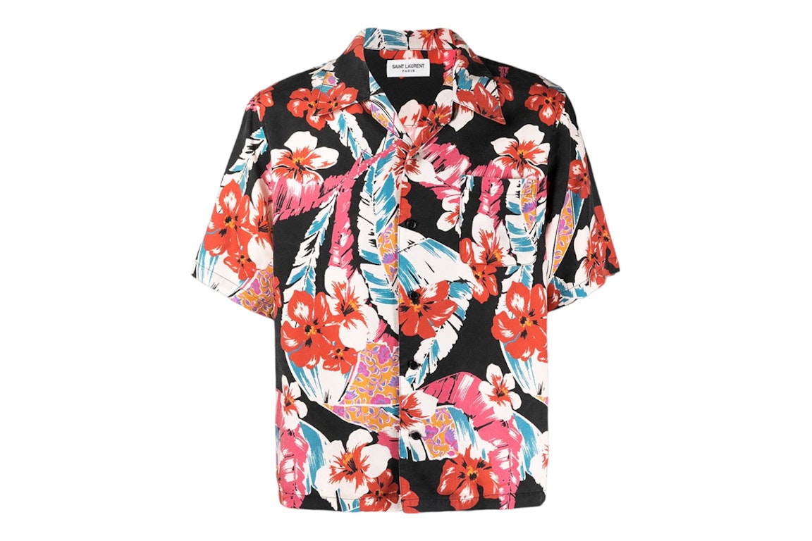 Pre-owned Saint Laurent Hawaiian Print Shirt Multi
