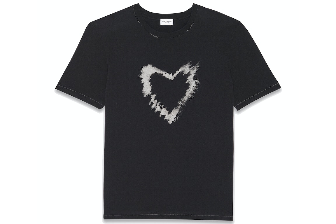 Pre-owned Saint Laurent Heart T-shirt Black