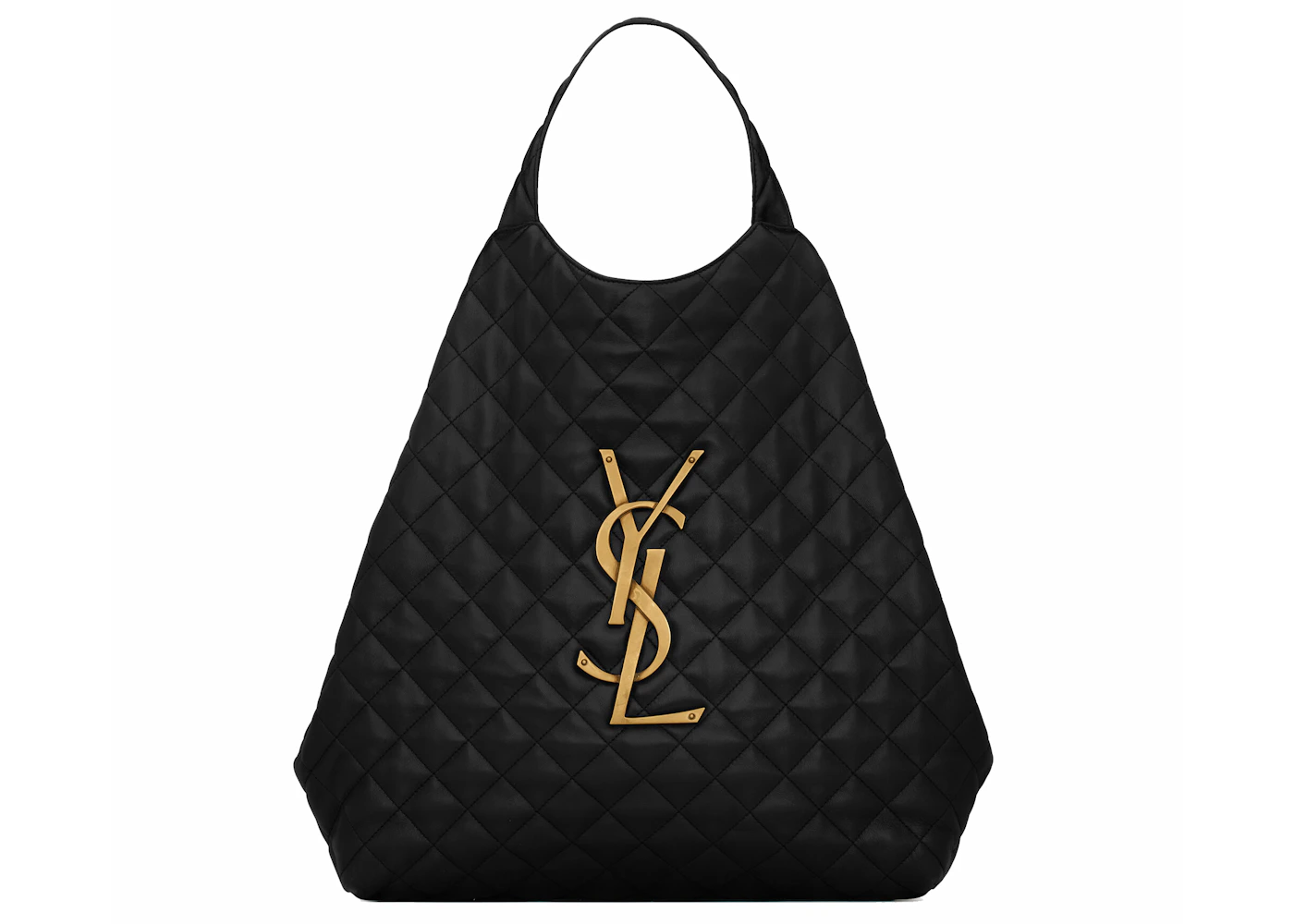 Saint Laurent Icare Maxi Shopping Bag Quilted Lambskin Black in
