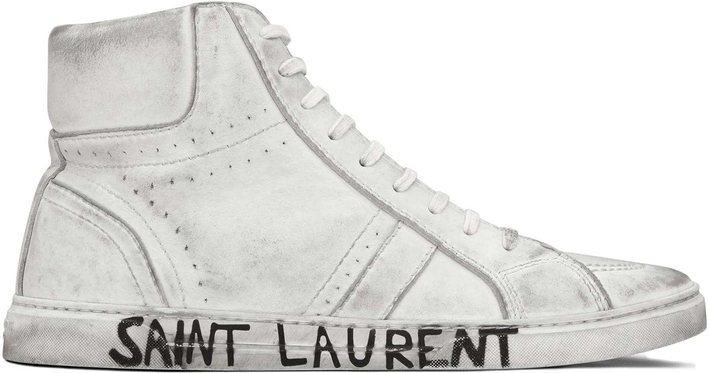 Saint Laurent Damon high-top espadrilles White 