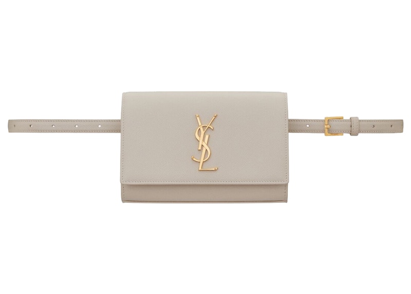 Saint Laurent Kate Belt Bag Grain De Poudre Blanc Vintage in