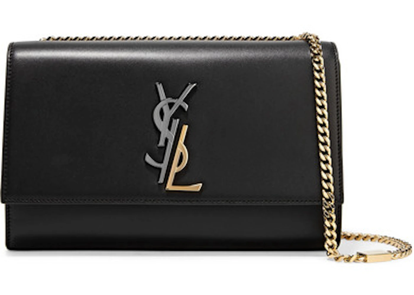 Ysl black bag gold logo Clearance