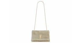 Saint Laurent Kate Supple/Reversible Suede Chain Bag Medium Clay