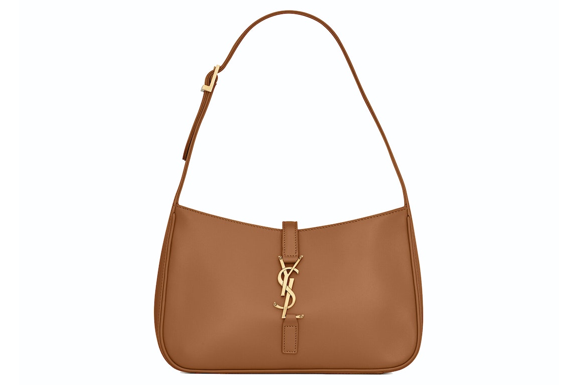 Pre-owned Saint Laurent Le 5 A 7 Hobo Bag In Smooth Leather Dune