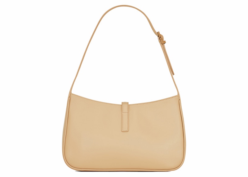 Saint Laurent Le 5 A 7 Hobo Bag In Smooth Leather Ivoire Naturel