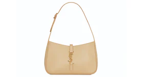 Saint Laurent Le 5 A 7 Hobo Bag In Smooth Leather Ivoire Naturel