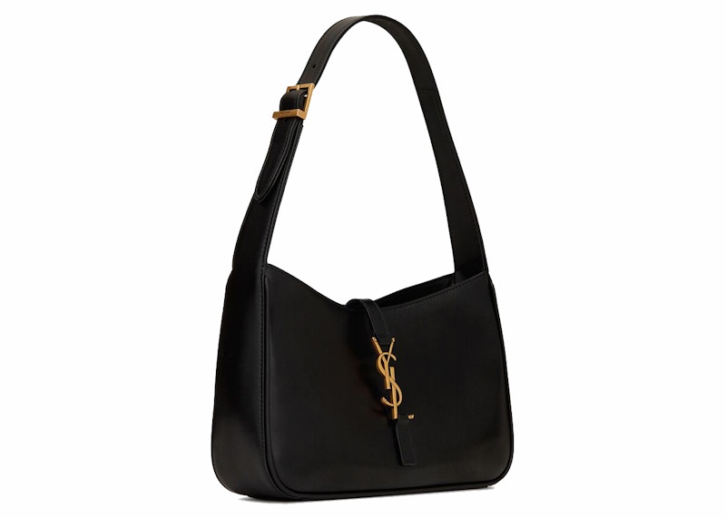 Saint Laurent Le 5 A 7 Hobo Bag In Smooth Leather Noir in Smooth