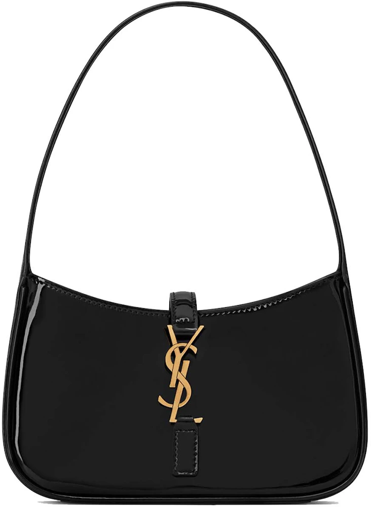 Le 5 A 7 Mini Leather Shoulder Bag in Black - Saint Laurent