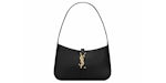 Saint Laurent Le 5 A 7 Mini Hobo Bag In Smooth Leather Noir