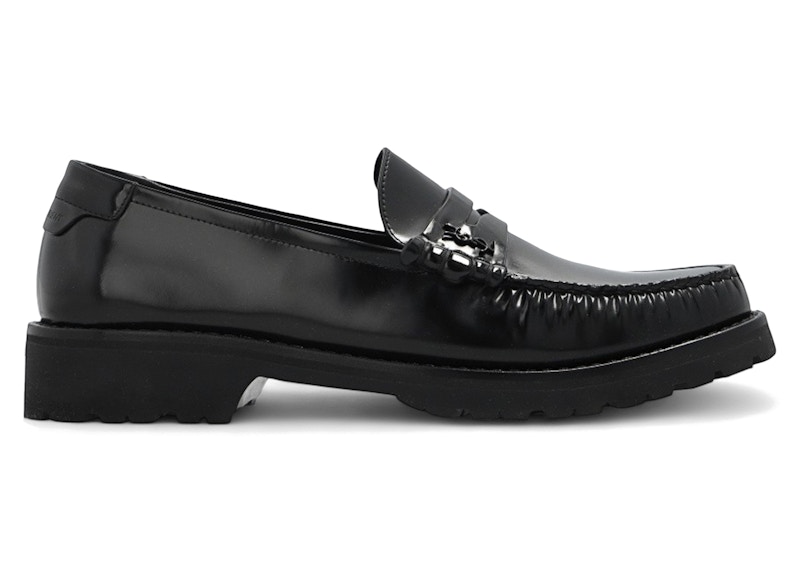 Pre-owned Saint Laurent Le Loafer Chunky Penny Slippers (women's) Sneakers In Black